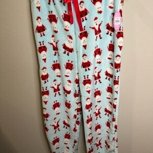 Santa Print Pajamas - Blue and Red
